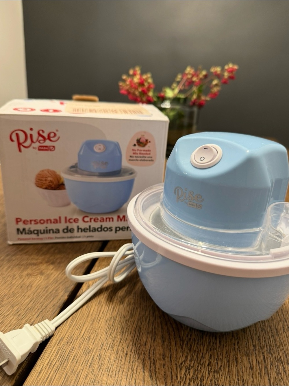 Personal Ice Cream Maker in Light Blue